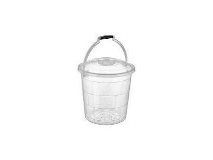vědro 10l s víkem, transpar.plast
