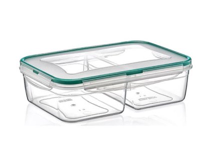 box  2,0 l FRESH dělený(2x1,0l),klick 24x17x7cm,transp.plast