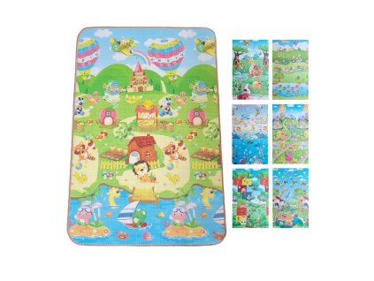 podložka 1,8x1,2m, pěnová, dětský MIX, obostranná
