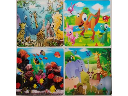 podložka 9,5x9,5cm, 3D DĚTSKÁ, plast