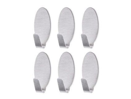 háček- 6ks-MINI NR, ovál, 3,5x1,5cm, samolepící