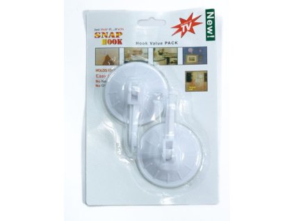 háček s přísavkou- 2ks-d7,0cm s páčkou, plast