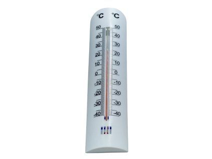 teploměr univ. 27,5cm, -40°C+50°C, bílý plast
