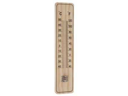 teploměr univ. 22x5cm, -40°C+50°C, dřevo