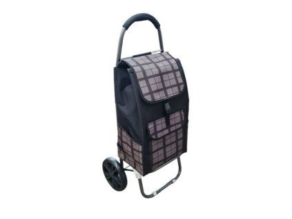 taška s kol., KÁRO černé, (24kg) přední, boční kapsy, textil