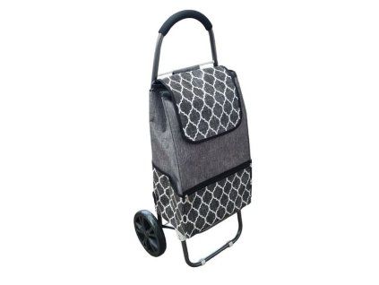 taška s kol., ORNAMENT, (24kg) šedá, před.kapsa-zip, textil