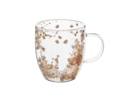Dvoustěnný hrnek DOUBLE květy 0,35 l