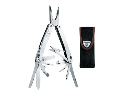 Kleště SWISS TOOL SPIRIT X, stříbrné, nylonové pouzdro