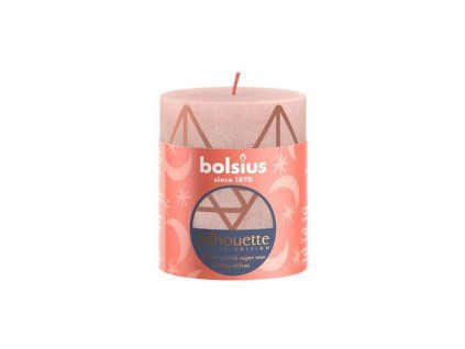 Rustikální svíčka 8cm BOLSIUS růžová
