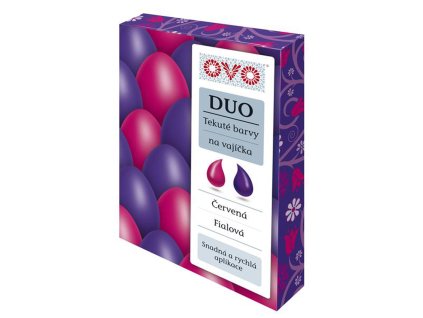 OVO TEKUTÉ BARVY DUO ČERV/FIALOVÁ á 20ML