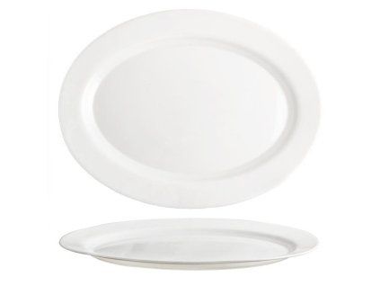 TALÍŘ OVÁLNÝ "ELBA", OPÁLOVÉ SKLO 36CM