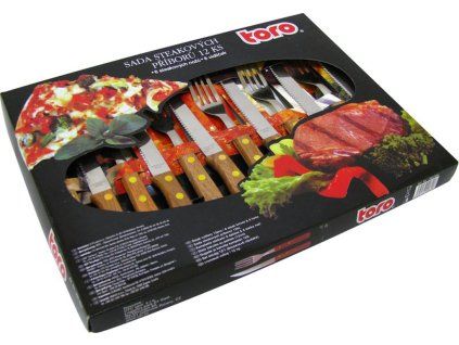 Sada steakových příborů TORO Wood 12ks