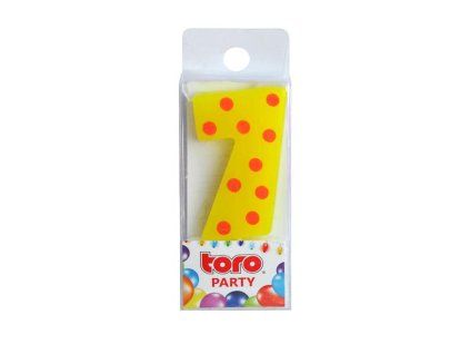 Dortová svíčka číslice "7" TORO zapichovací 4,5cm