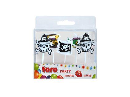 Dortová svíčka zapichovací TORO piráti 5ks