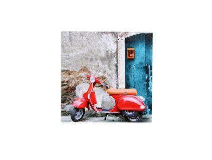 Obraz 20 x 20 cm, potisk "Motorka", plátno