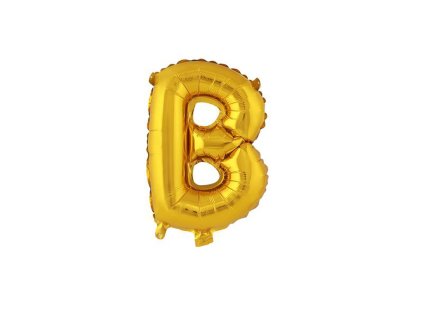 BALÓNEK PÍSMENKO "B", VEL.: CCA 30CM, MATNĚ ZLATÁ