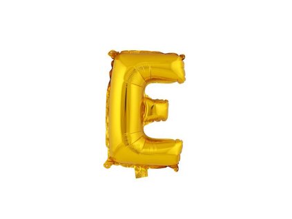 BALÓNEK PÍSMENKO "E", VEL.: CCA 30CM, MATNĚ ZLATÁ