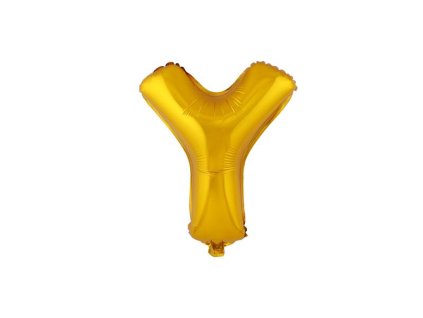 BALÓNEK PÍSMENKO "Y", VEL.: CCA 30CM, MATNĚ ZLATÁ