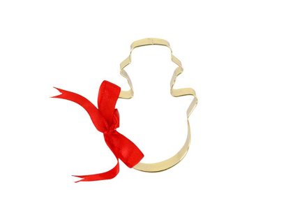 VYKRAJOVÁTKA NA CUKROVÍ - SNĚHULÁK,  7CM, ZLATÉ