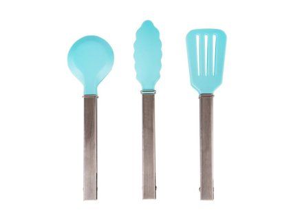 KLEŠTĚ NA SALÁT 22-24CM NYLON/NEREZ TYRKYS 3ASSORT