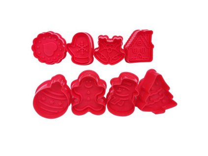 RAZÍTKA NA VÁNOČNÍ CUKROVÍ 8KS Á 5X5CM, PLAST,ASS