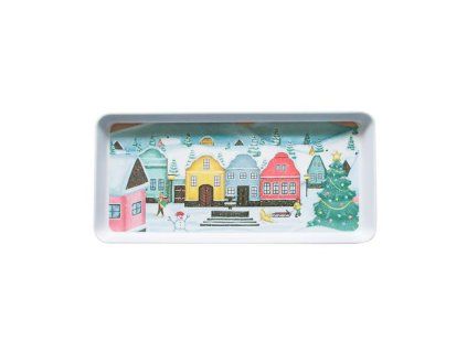 Servírovací tác TORO 35x16,5cm vesnička