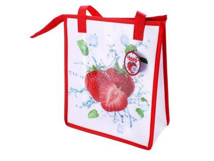 Termo taška na zip TORO 32x27x13cm jahoda
