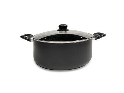 Kastrol s poklicí KITCHISIMO Nero ø28cm 6l nepřilnavý povrch