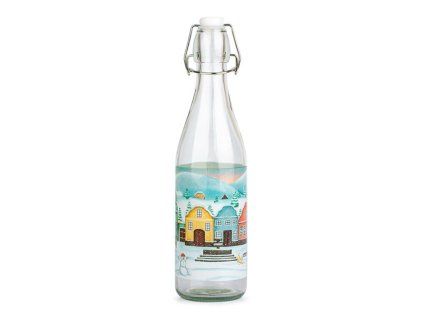 Skleněná láhev s patentním uzávěrem TORO 540ml vesnička