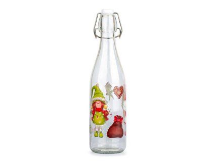 Skleněná láhev s patentním uzávěrem TORO 540ml elfíci