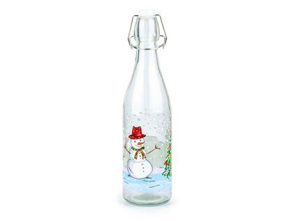 Skleněná láhev s patentním uzávěrem TORO 540ml sněhulák