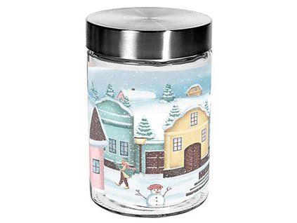 DÓZA NA CUKROVÍ SKLO 1,1L, 11,6X17,5CM VESNIČKA