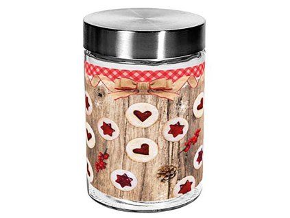 DÓZA NA CUKROVÍ SKLO 1,1L, 11,6X17,5CM LINECKÉ