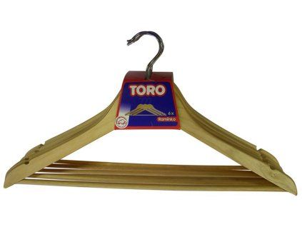Dřevěné ramínko na šaty TORO 6ks