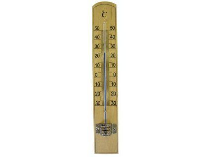 Teploměr pokojový, od - 30 °C do + 50 °C, 20 x 3,1 x 0,8 cm