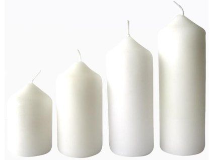 Adventní svíčka ø4cm PROVENCE 4 velikosti bílá