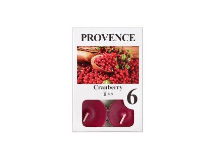 Čajová svíčka PROVENCE 6ks brusinka