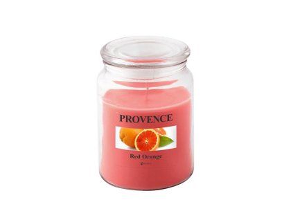 Vonná svíčka ve skle PROVENCE 95 hodin červený pomeranč