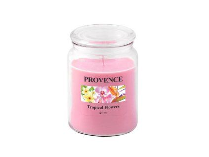 Vonná svíčka ve skle PROVENCE 95 hodin tropické květy