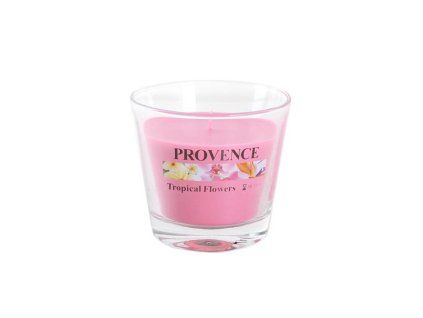Vonná svíčka ve skle PROVENCE 35 hodin tropické květy