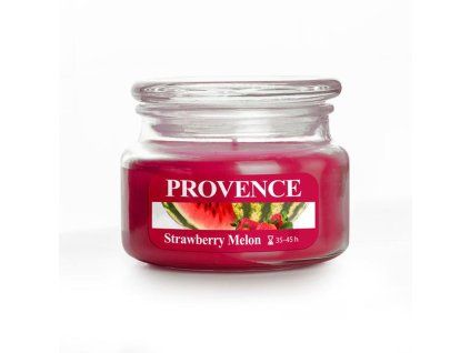 Vonná svíčka ve skle PROVENCE 45 hodin jahoda a meloun