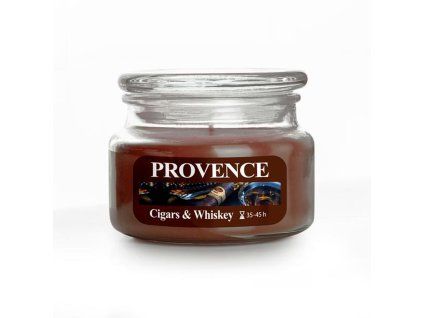 Vonná svíčka ve skle PROVENCE 45 hodin cigars&whiskey