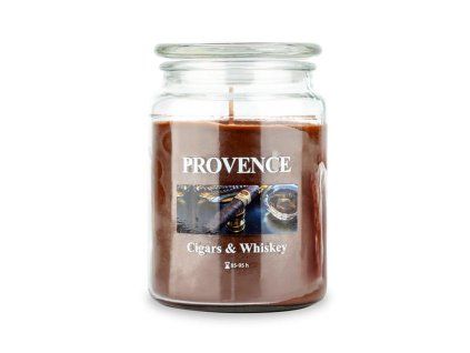 Vonná svíčka ve skle PROVENCE 95 hodin cigars&whiskey