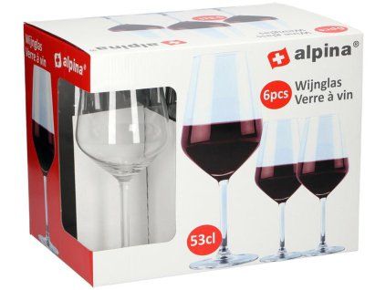 SKLENICE NA ČERVENÉ VÍNO ALPINA 530ML 6KS
