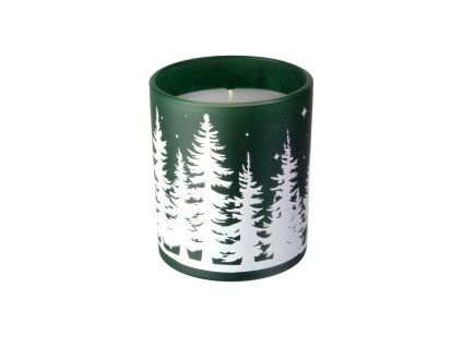 SVÍČKA VE SKLE VÁNOČNÍ STROMEK 8X9CM 206G