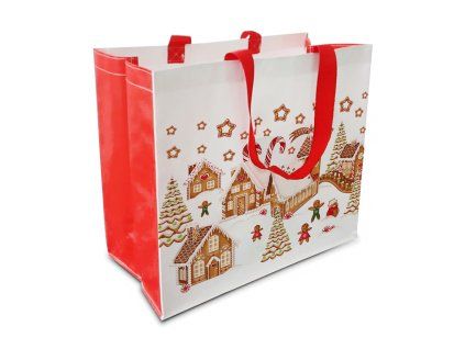 Nákupní taška TORO 43x37x21,5cm perníčková vesnička