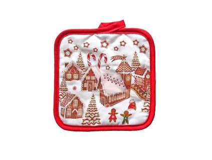 PODLOŽKA POD HRNEC PERNÍKOVÁ VESNIČKA 17X17CM