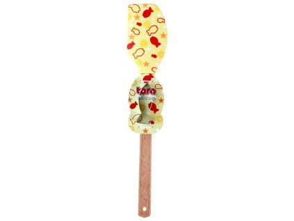 Silikonová stěrka s vykrajovátkem TORO 32cm MIX vánočních motivů