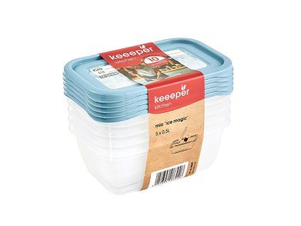 SET DÓZ S POPISOVATELNÝM VÍČKEM 5X0,50L, SEVER.MOD