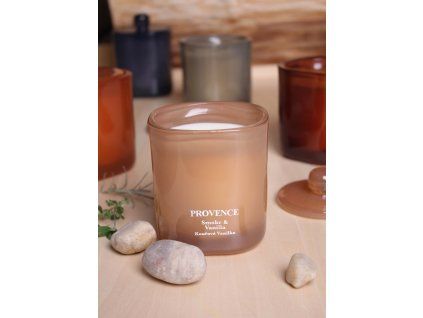 Vonná svíčka ve skle PROVENCE 25 hodin smoke vanilla